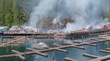 Fire at Telegraph Cove